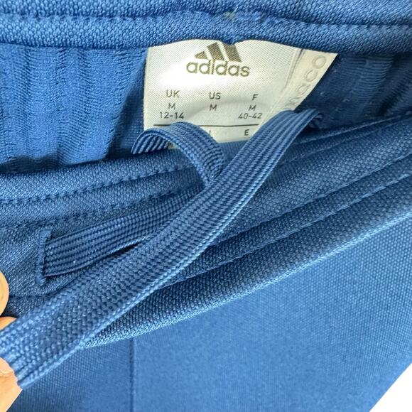 Adidas Tiro 17 Blue Three Stripe Climacool Drawstring Tapered Trainer Pants Sz M - Picture 5 of 8